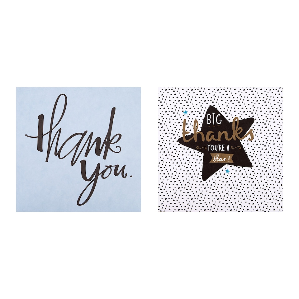 image 1 of Hallmark Pack Of 10 Thank You Cards - 5 Text Designs
