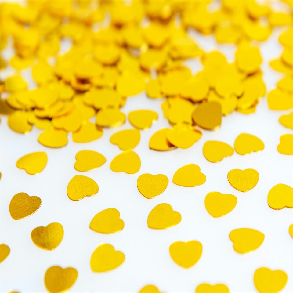 image 1 of Heart Confetti Gold 14g, 1 Pack