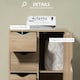 image 5 of HOMCOM Freestanding Bathroom Cabinet with 4 Drawers and Door Cupboard Natural