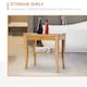 image 8 of HOMCOM 45cm 2-Tier Slatted Shower Bench Storage Seat w 4 Legs Comfortable Safe Bathroom Stool Spa Bath Organiser