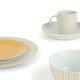 image 2 of 20pc Betsy Amber & White Dinner Set