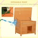 image 3 of Pawhut 82cm Elevated Dog Kennel Wooden Pet House Outdoor with Open Top