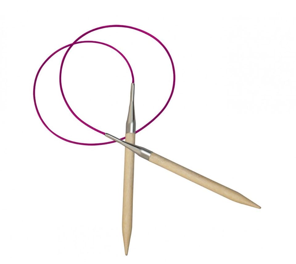 Knit Pro Basix Beech Wood Circular Needles 5.5mm x 80cm for Knitting