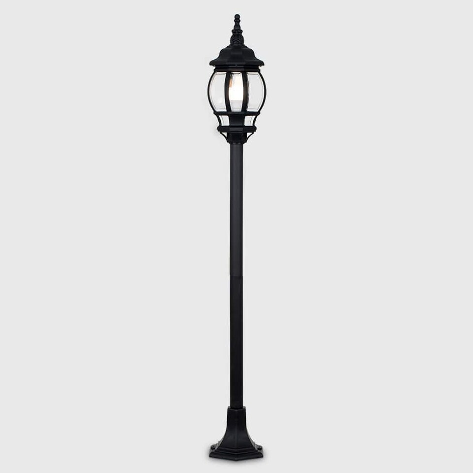 image 1 of ValueLights Black Outdoor Bollard Light with 6W Warm White Bulb | Black