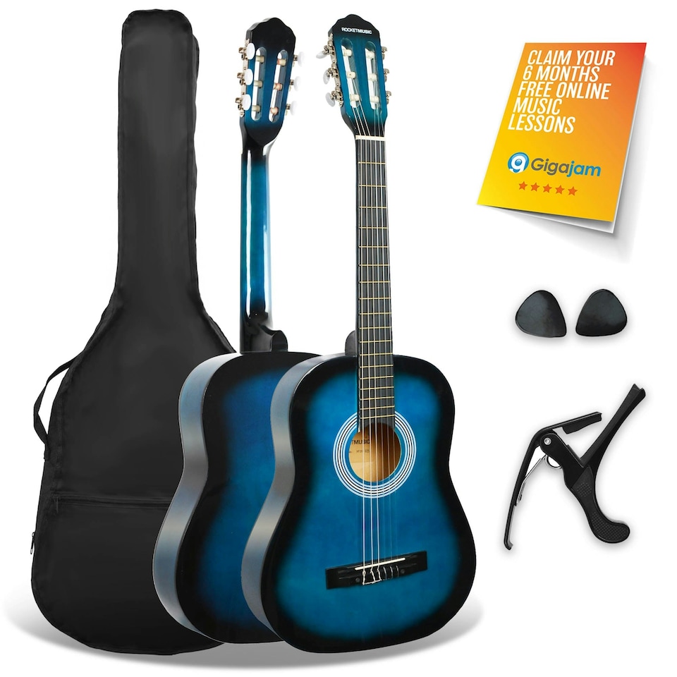 image 1 of XF 3/4 Size Classical Guitar Pack Black