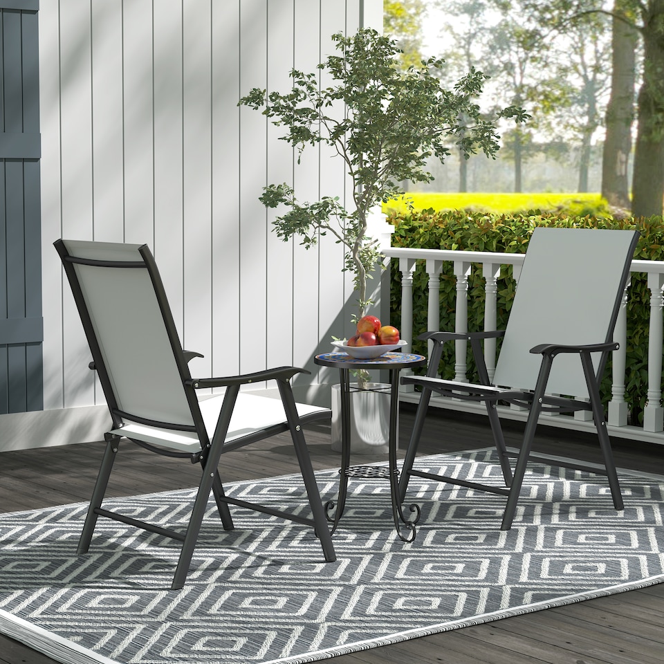 image 1 of Outsunny Mosaic Garden Table, 35.5 cm Round Outdoor Table with Shelf, Ceramic Tile Top, Small Garden Side Table Bistro Table End Table Plant Stand for Indoor, Patio, Balcony, Blue | Blue | Blue