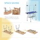 image 8 of PawHut Metal Adjustable Dog Grooming Table Rubber Top 2 Safety Slings Mesh