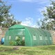 image 2 of Outsunny 6 x 3M Polytunnel Walk-in Garden Greenhouse with Zip Door and Windows