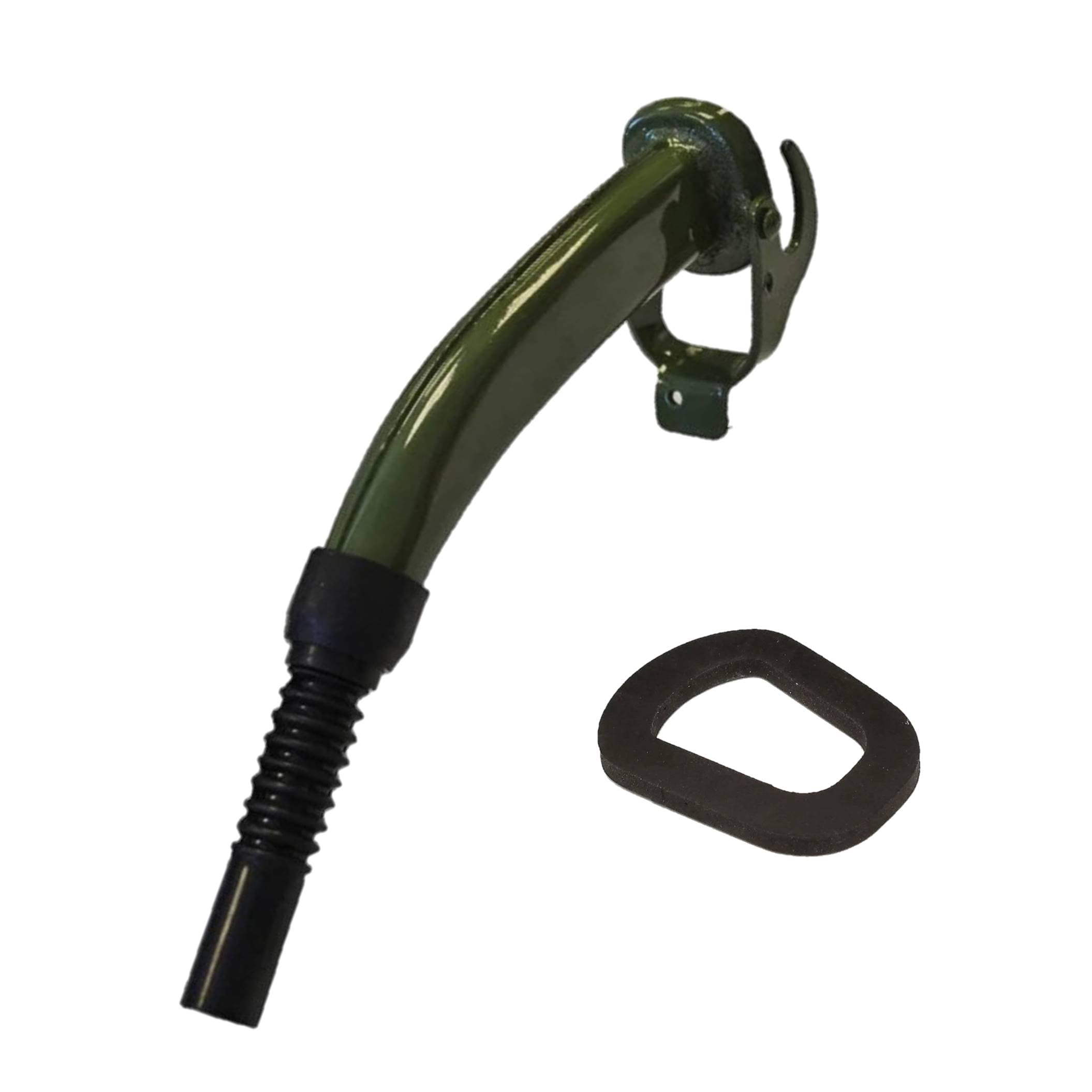 Pegdev Jerry Can Accessory Bundle Metal Spout & Rubber Seal for Pouring Leakproof Kit in Black