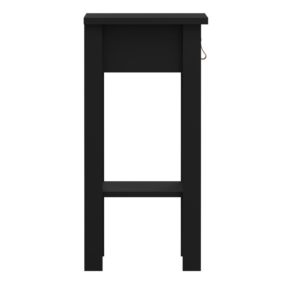 image 1 of Barcelona Bedside Table with 1 Drawer in Matt Black