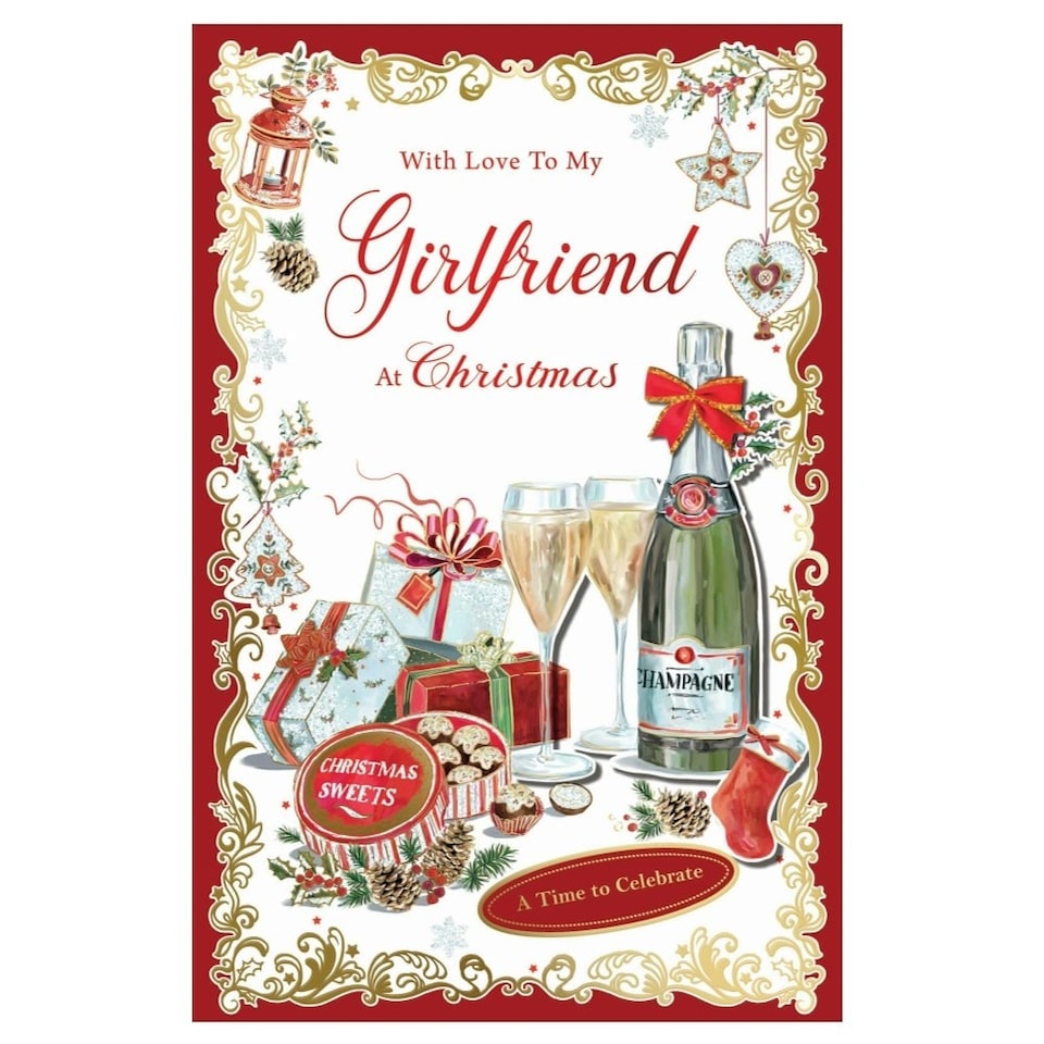With Love to My Girlfriend Time to Celebrate Christmas Card