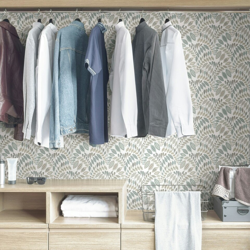 image 1 of NuWallpaper NUS3260 Gustavus Peel & Stick Wallpaper, Grey Multi