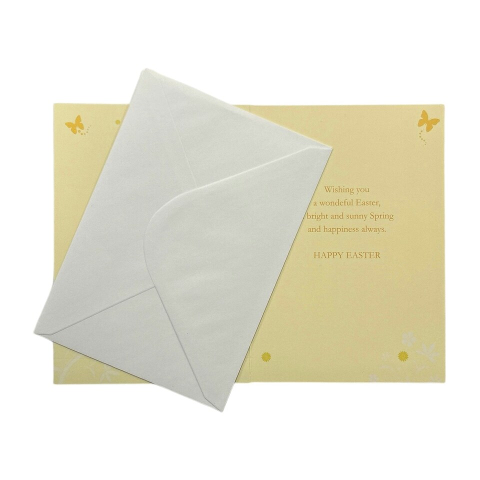 image 1 of Just For You Spring Daffodils and Butterflies Design Easter Card