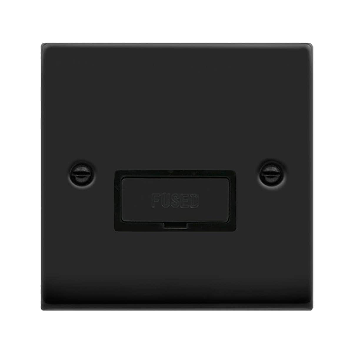 SE HOME Matt Black 13A Fused Ingot Connection Unit Black Matt Black