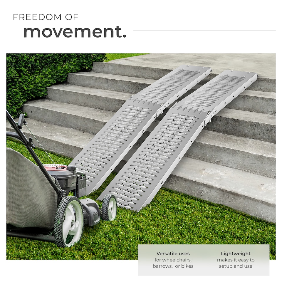 image 1 of Bjorn Folding Ramps 2-Piece Set, 400 kg Capacity | Silver | silver | 1