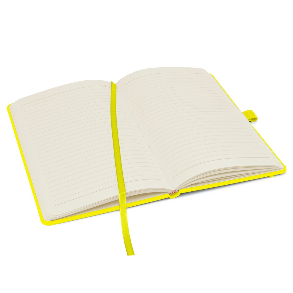 image 1 of Notes London A5 Wilson Lined Page Notebook Neon Yellow