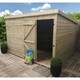 image 2 of 10 x 3 WINDOWLESS Garden Shed Pressure Treated T&G PENT Wooden Garden Shed + Single Door (10' x 3' / 10ft x 3ft) (10x3)