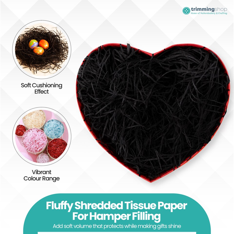 image 1 of Shredded Tissue Paper, Decorative Gift Packaging Hamper Filler - 200G