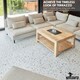 image 6 of NOVECRAFTO Vinyl Floor Tiles Self Adhesive – 12x12in Peel and Stick Flooring for Kitchen, Bathroom & Living Room – White Terrazzo Look with Flecks White | 3.72 sqm