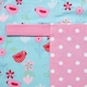 image 2 of Homescapes Birds and Flowers Pink Cotton Apron