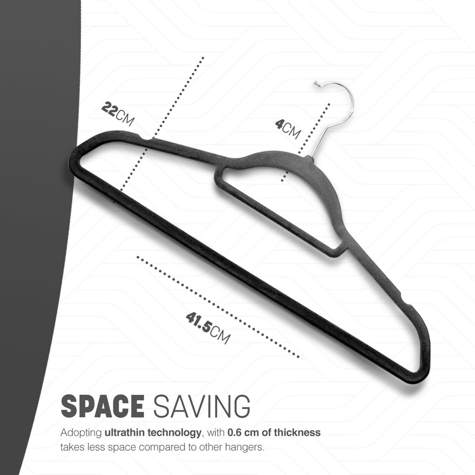 image 1 of Keplin Velvet Non-Slip Clothes Hangers with Tie Bar and Swivel Hook, 30 Pack