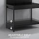 image 4 of HOMCOM 110 cm Workbench with Pegboard and LED Light, 272 kg Load Capacity | Black | Black | 110L x 60W x 150H cm