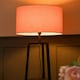 image 2 of ValueLights Hiru Black 3 Tier Shelf Floor Lamp Pink Shade & Bulb | Pink