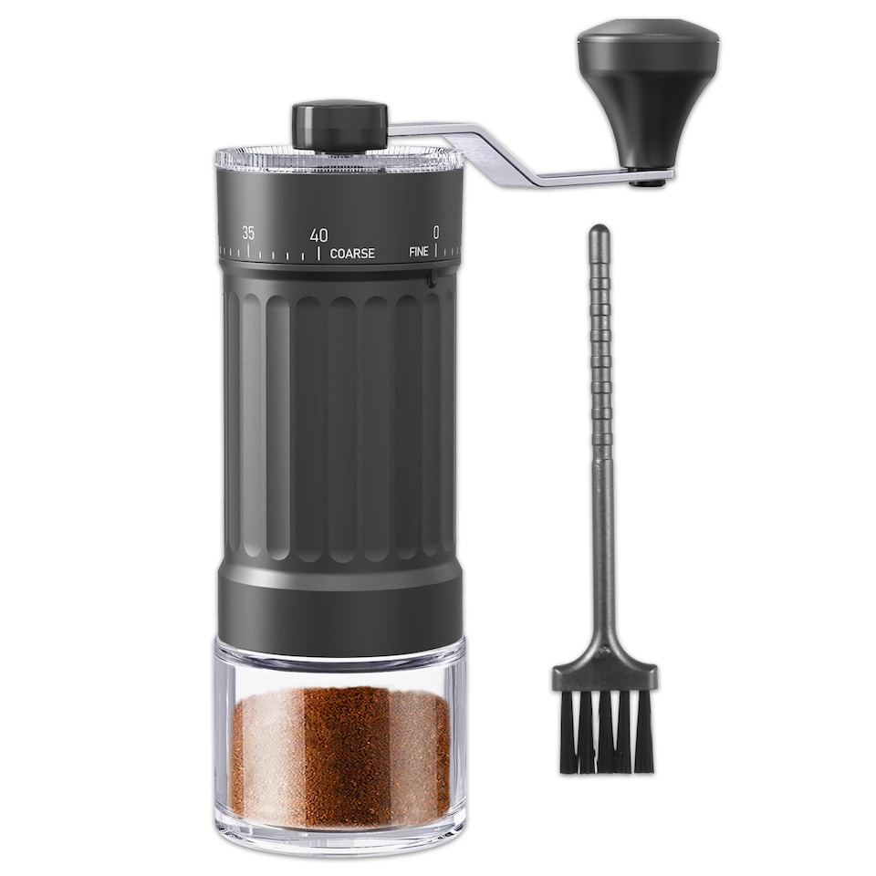 image 1 of SPARES2GO Manual Coffee Grinder Adjustable Ceramic Burr Kit for Aeropress, Espresso, Pour Over, French Press, Moka (30g Capacity)