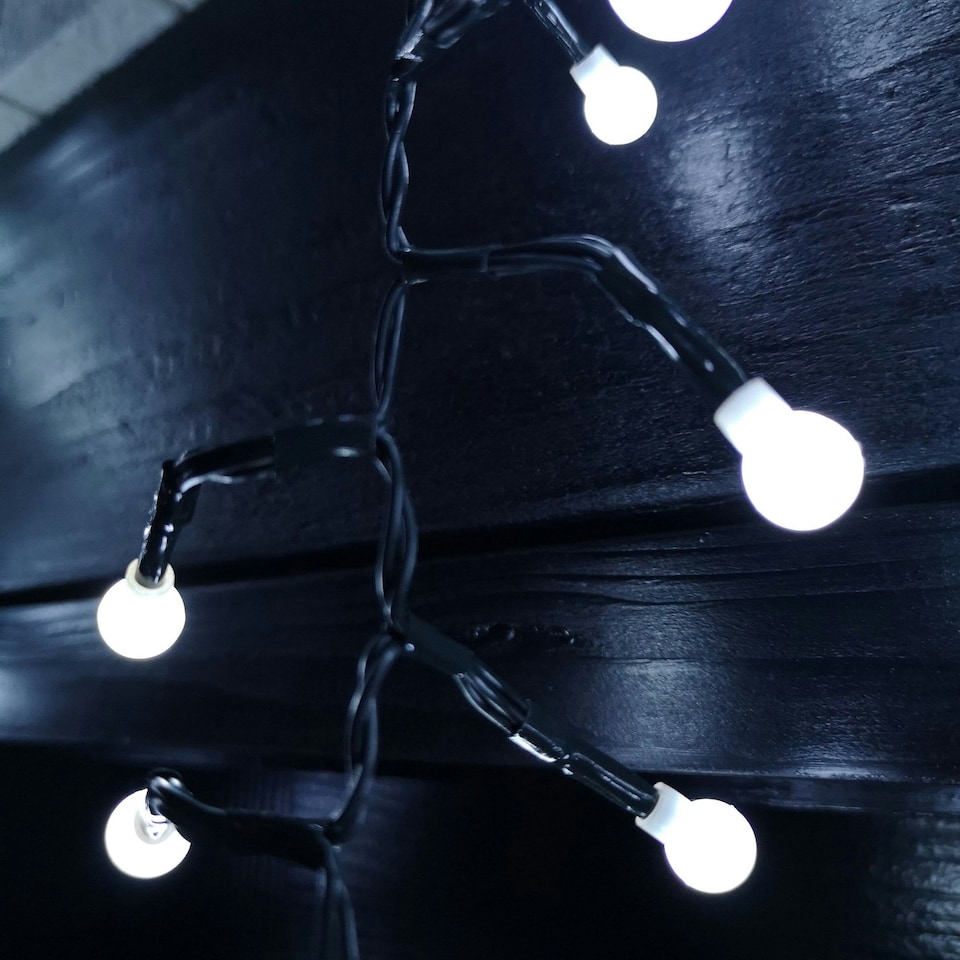 image 1 of 4.8m Multi Function Frosted White LED Cluster Curtain Lights Christmas Decorations with Timer