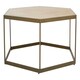 image 3 of Interiors by Premier Hexagonal Brown Coffee Table Brown