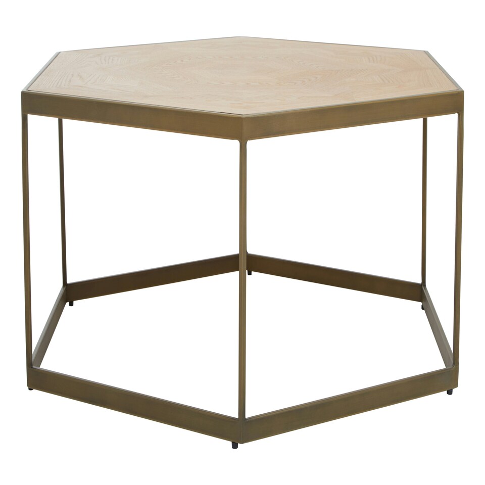 image 1 of Interiors by Premier Hexagonal Brown Coffee Table Brown