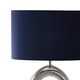 image 8 of Dott Chrome Ceramic Table Lamp with Blue Shade Blue