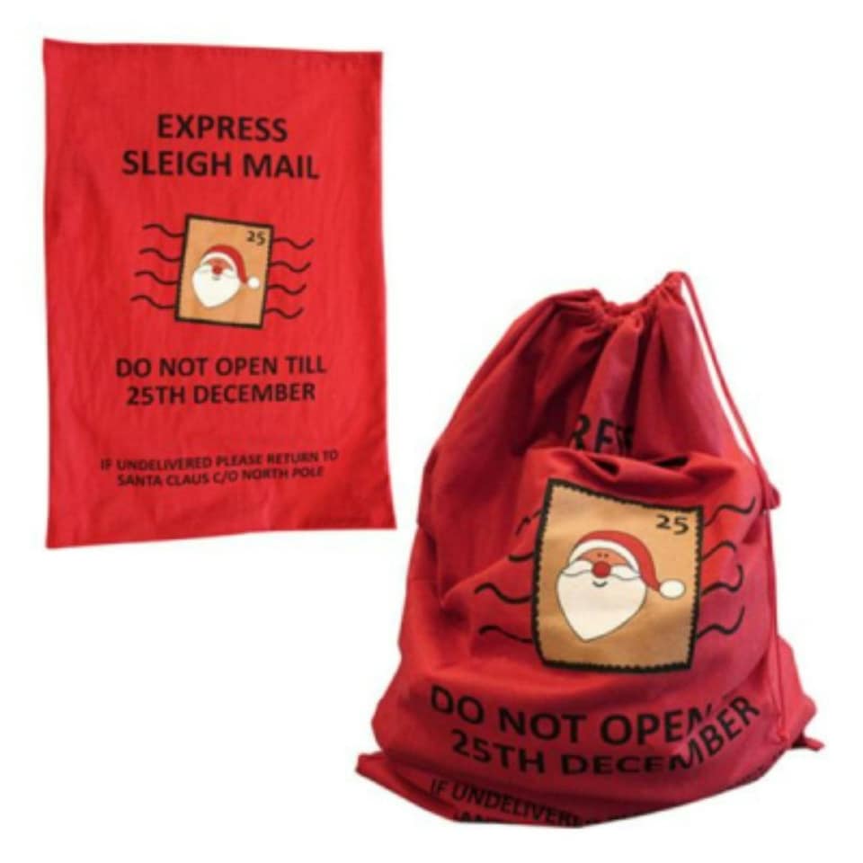 image 1 of Jumbo Santa Sack Express Mail Gift Present Kids Children Giant Large Christmas Tree Family Celebration Stamp Party Home