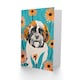 image 2 of Greeting Card Vibrant Shih Tzu Daisy Portrait Dog Lover Floral