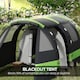 image 4 of Outsunny Blackout Camping Tent with Bedroom & Living Room for 4-5 Person, Black