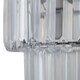 image 4 of Set of 2 Clint - Clear Acrylic Two Tier Easy Fit Pendant Shades | Clear | Clear acrylic with polished chrome plate detail | 2