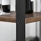 image 8 of HOMCOM Industrial Bar Height Dining Table Set 3 Pieces Bar Set with Shelf