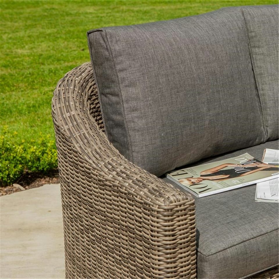 image 1 of 5 Seater Natural Weave Lounge Corner Set