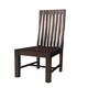image 1 of Geneva Long Back Solid Seat Chair (Set of 2) - Mango Wood - Dark Finish Brown