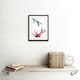 image 2 of Bright Colourful Scottish Wildlife Deer Antlers 9x7" Black Framed Wall Art Print