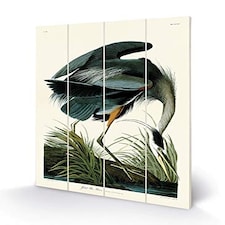 JOHN JAMES AUDUBON (GREAT BLUE HERON) - WOOD PANEL
