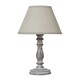 image 1 of Setia Column Table Lamp with Linen Shade - Wood - L10 x W10 x H24 cm - White White