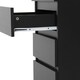 image 3 of Pair of Malvern 3 Drawer Bedside Tables Black