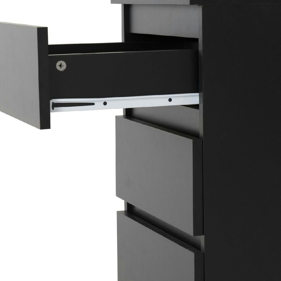 image 1 of Pair of Malvern 3 Drawer Bedside Tables Black