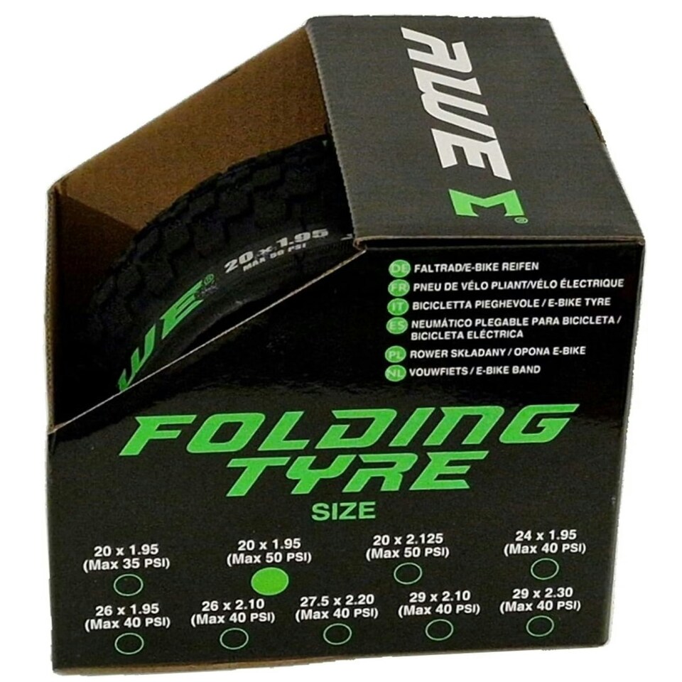 image 1 of AWE AWEShield Puncture Protection Folding Tyre 20" x 1.95" MTB/Bike Tyre 30 TPI