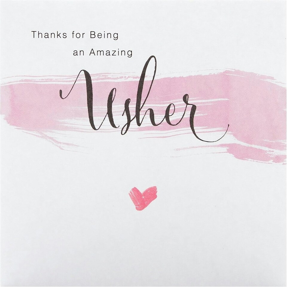 image 1 of Bridesmaid and Usher Thank You Cards Pack of 10 in 2 Contemporary Designs