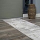 image 2 of KUKOON Grey Gold Metallic Distressed Abstract Runner Rug 60cm x 240cm | Grey
