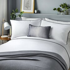 Serene Pom Pom Duvet Cover Set Grey