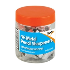 Tiger Stationery Metal Pencil Sharpeners - Silver - One Tub