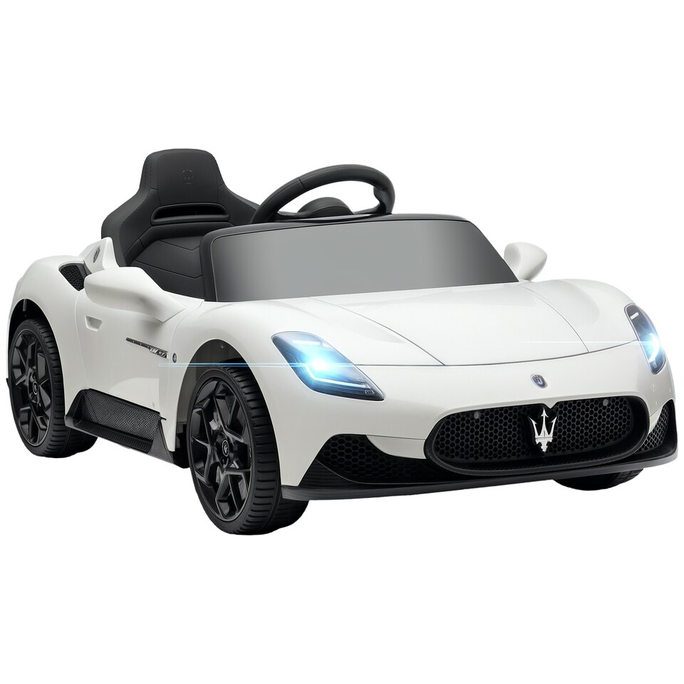 image 1 of AIYAPLAY Maserati MC20 Licensed 12V Kids Ride on Car w/ Remote, White